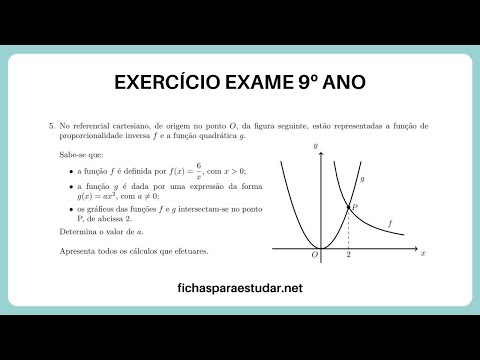 Função Quadrática e Proporcionalidade Inversa | Exercício Resolvido | 9.º Ano #matematica #estudo