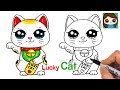 How to Draw Lucky Cat | Maneki-neko