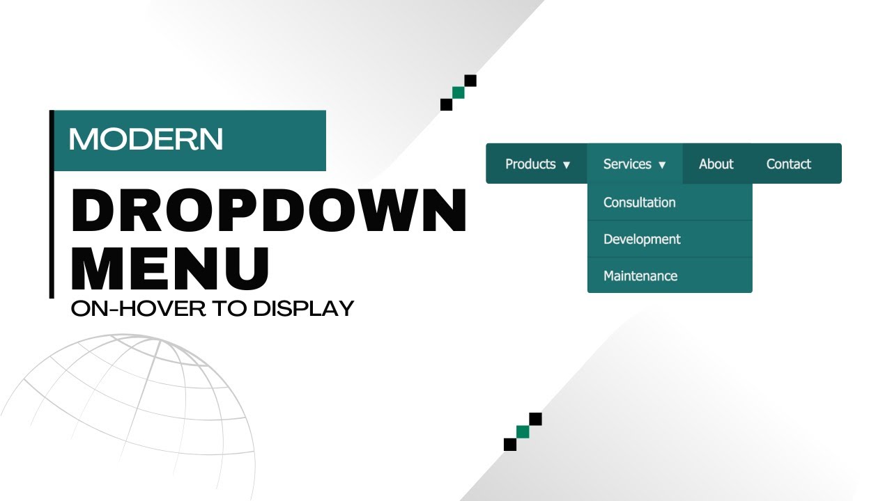 Modern CSS Dropdown Menu with Smooth Fade-In Effect – Only CSS - YouTube