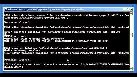 Oracle DBA Justin - How to rename a tablespace, and a datafile in an Oracle database # 2 of 3