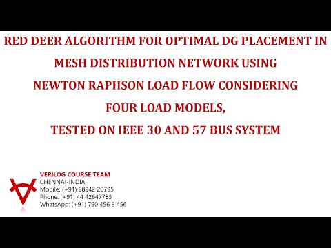 RED DEER ALGORITHM-OPTIMAL DG PLACEMENT-MESH NETWORK-NEWTON RAPHSON LOAD FLOW-FOUR LOAD MODELS