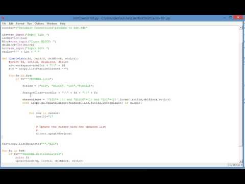 Update Attributes of Feature class By Python script