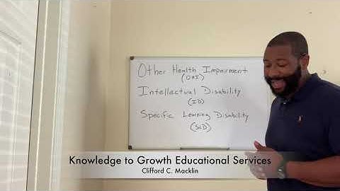 Special Education Categories Part 2 (OHI, ID, and SLD)