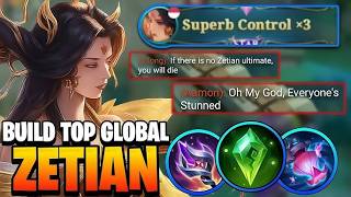 Zetian Rank Mid Laner [ Top Global Zetian ] PERTARUNGAN SENGIT- Mobile Legends Emblem Build