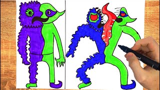 How to draw Garten of Banban easily | Original and Nightmare | Garten of Banban | Draw Jester