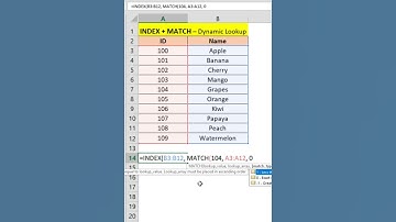 INDEX + MATCH in Excel (Better Than VLOOKUP!)