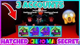 Hatching Tricky Egg With 3 Accounts! Hatched Chroma Secret! | Bubble Gum Mayhem!