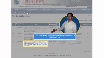 PhilGEPS Supplier - My Opportunities (part 1)