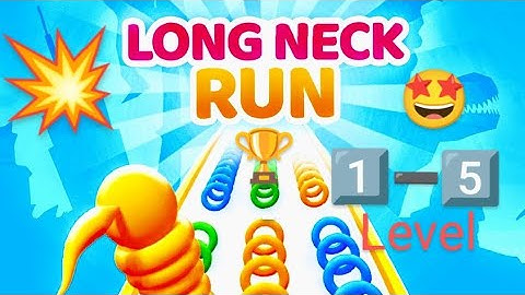 🏆 Long Neck Run - Gameplay ios, Android Video Walkthrough Mobile Game Level #1-5 🤩