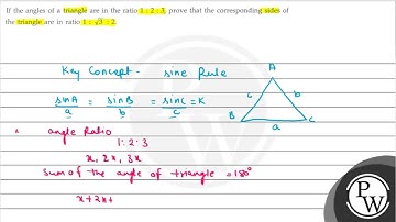 If the angles of a triangle are in the ratio \( 1: 2: 3 \), prove t...