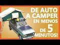 Como es una carpa de techo para vivir viajando en un Renault 4