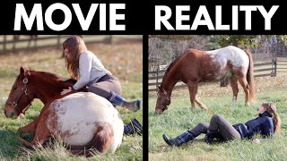 HORSES IN MOVIES VS HORSES IN REAL LIFE *parody