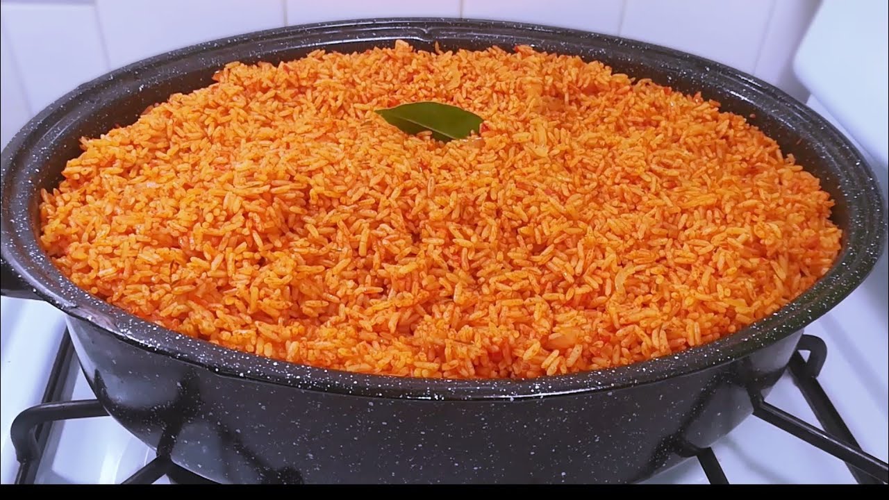 HOW TO MAKE NIGERIAN PARTY JOLLOF RICE OVEN METHOD YouTube