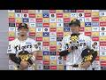 佐藤輝明 選手、#才木浩人 選手のヒーローインタビュー、#藤川球児
