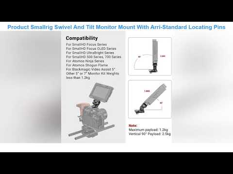 🎥 Smallrig Swivel And Tilt Monitor Mount With Arri-Standard Locating Pins Bse2348 — Video review, click xem trên YouTube
