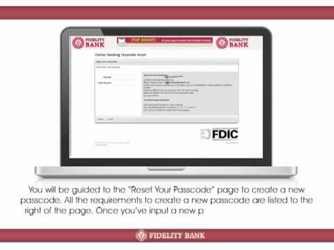 Fidelity Bank Online Banking Password Reset Instructions