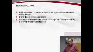 FDA 483 Observations