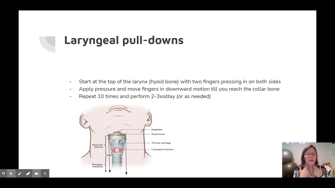 Manual Therapy Massage for voice therapy Laryngeal pull downs 1 - YouTube