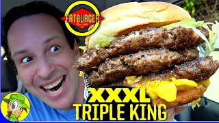 Fatburger® XXXL TRIPLE KINGBURGER Review 🤯👑🍔 | Peep THIS Out! 🕵️‍♂️