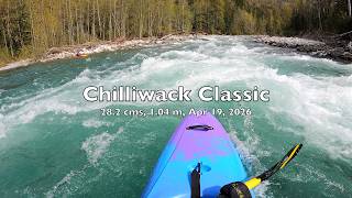 Low Flow Chilliwack Classic Whitewater Kayaking, 28 Cms, April 19, 2026