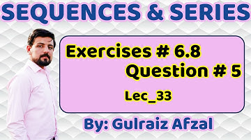 Sequences & Series | Lec_33-6.8 | Sum of an Infinite Geometric Series | Question # 5