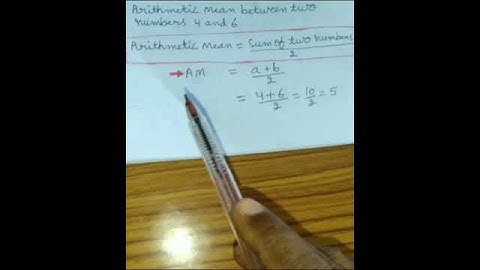 Arithmetic mean between two given numbers//Ap