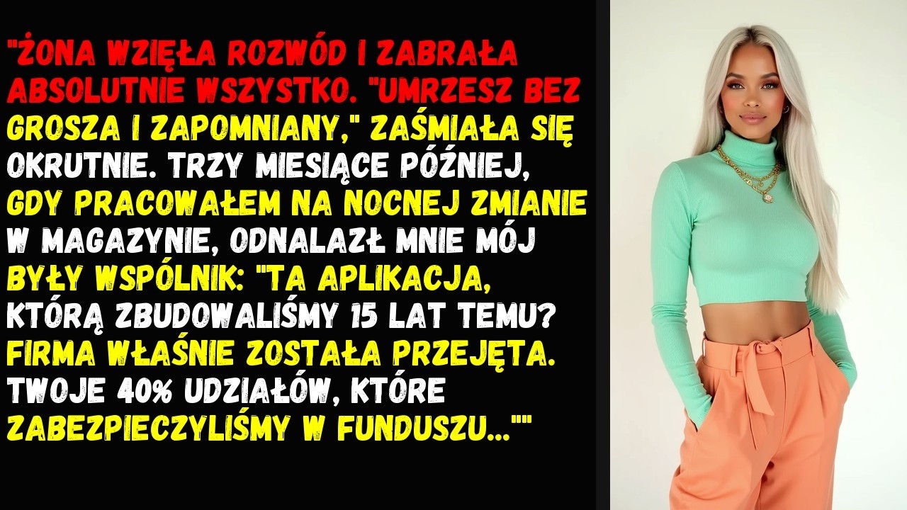 Żona wzięła rozwód i zabrała absolutnie wszystko. 