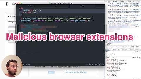 Danger of browser extensions with demo