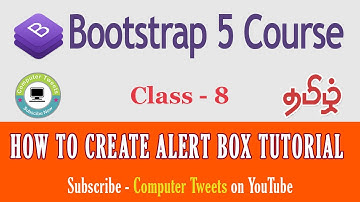 8  How to Create AlertBox using Boorstrap 5 in Tamil | Bootstrap 5 Crash Course AlertBox Tutorial