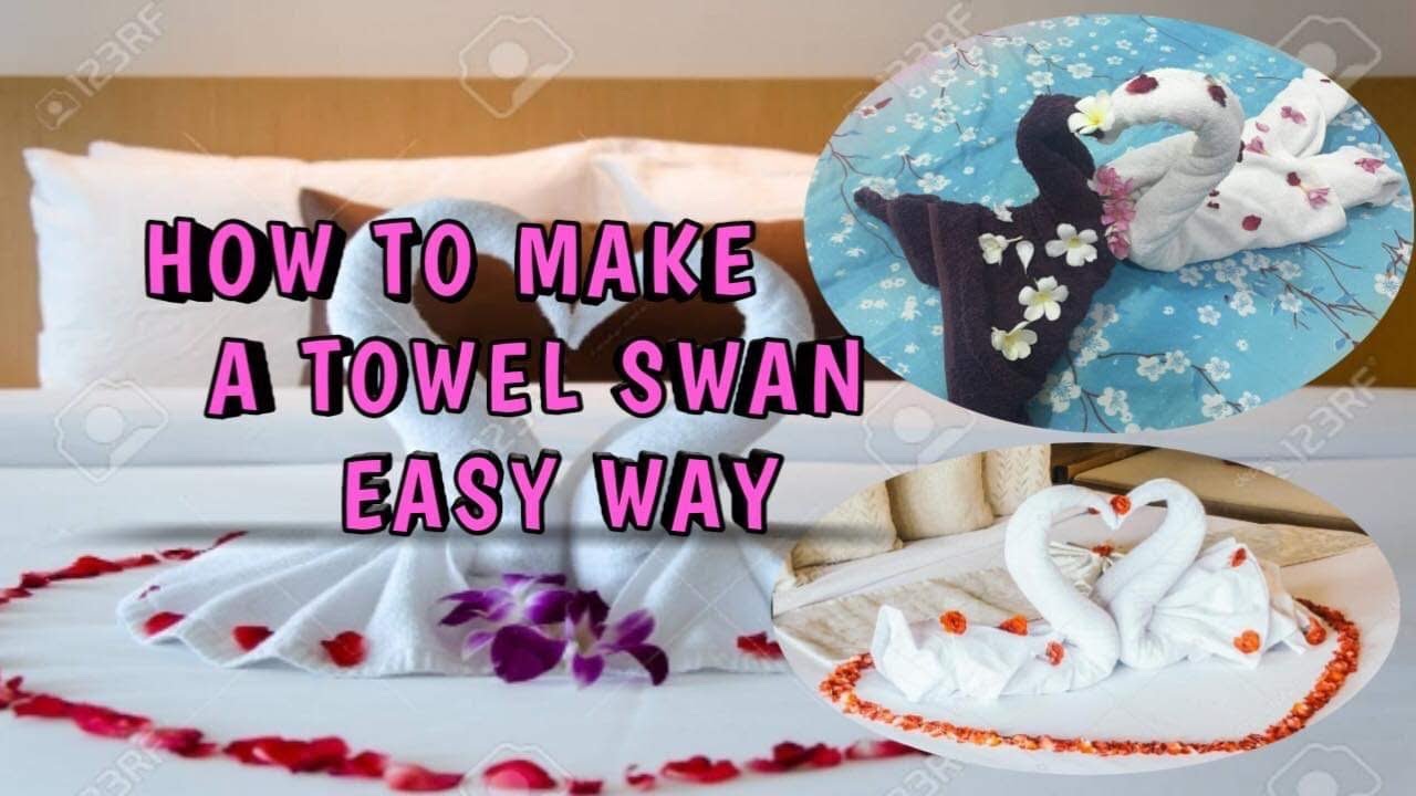 How to make a towel swan easy way YouTube