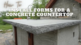 How to form an Outdoor Kitchen Island for Rock Face Concrete Countertops | #outdoorkitchen  #diy