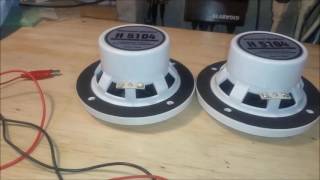 Replacement Boat Speaker Installation, demonstration of Deadbolt Banana Plugs review