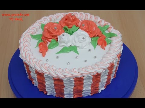 Торт с белковым заварным кремом | Украшение тортов | Розы из крема | Cake
