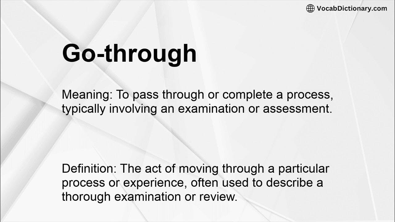 Go through Meaning YouTube go-through-meaning-youtube