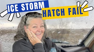 Driving In An Ice Storm ~ Escape Hatch Fail ~ Harvest Host Hop #2 On The Road Again - S9.E41 by Debra Dickinson 1,240 views 1 month ago 4 minutes, 5 seconds