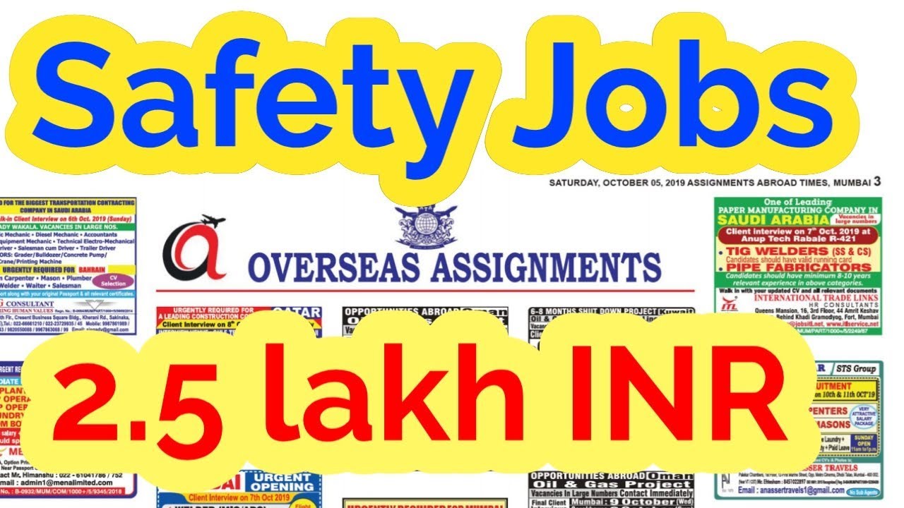 assignment abroad times safety officer jobs