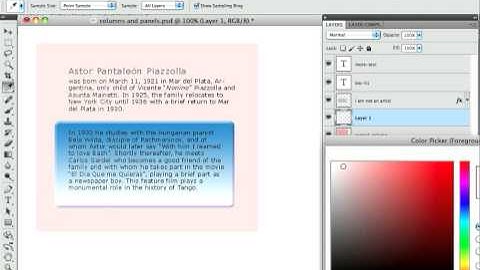 19-Application of the -Column Hint & Panels - Photoshop to HTML Websites with SG3