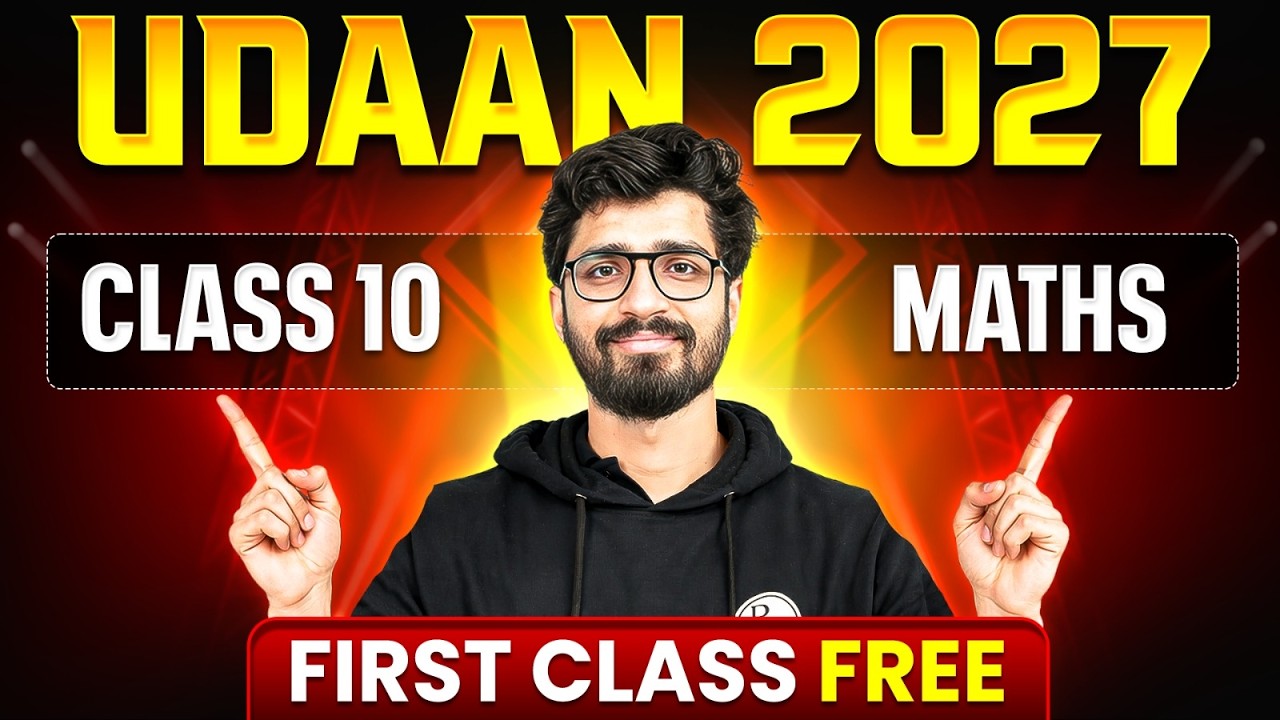 First FREE Maths Class by Ritik Sir || Class 10th Udaan 2027 Batch 🔥