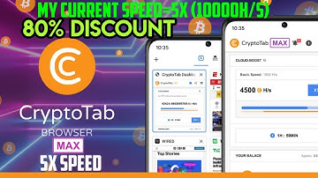 CryptoTab Browser Max Speed with 5x || Cloud Boost earning