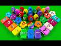 Numberblocks 💖 Alphablocks - Looking For All Clay with Flower, Suitcase, Egg Coloring !! ASMR 🦴🎁