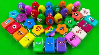 Numberblocks 💖 Alphablocks - Looking For All Clay with Flower, Suitcase, Egg Coloring !! ASMR 🦴🎁