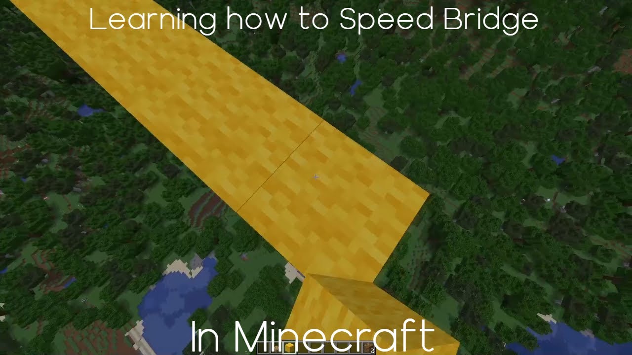Learning how to Speed Bridge in Minecraft - YouTube