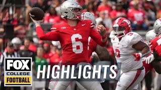 Ohio State’s Kyle McCord HIGHLIGHTS vs. Youngstown State | CFB on FOX