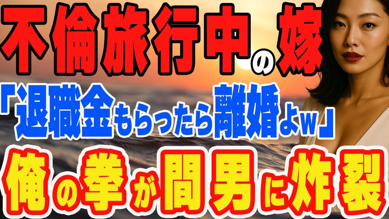 Outline Video 【スカッと】妻が同窓会で再会した男と不倫。妻「夫の退職金出たら離婚よw」上手く画策したはずの妻を地獄に叩き落としてやる