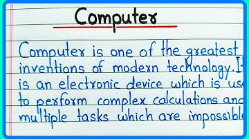 Essay on computer in English | Computer essay | Paragraph on computer in English
