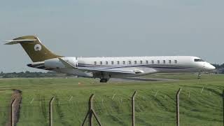 Departing Birmingham airport Bombardier BD7002A12 Global 7500 (VTASR)