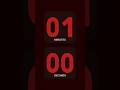 🔴 1 Minute Timer | Red Numbers #Shorts