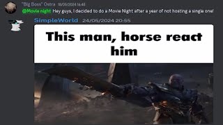 This man, horse react him