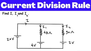 Hindi : Current Division Rule Example  | Electric Circuits | Network Analysis | Network Theory