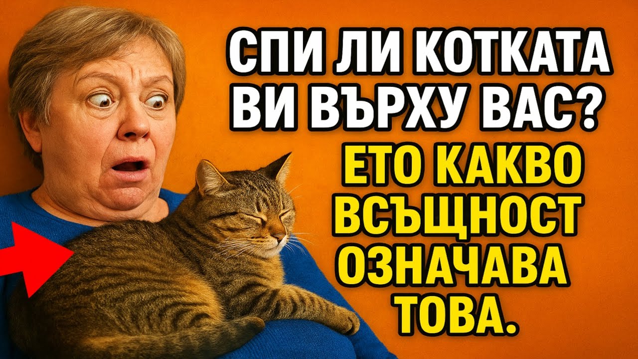 Спи ли котката ви върху вас? Ето какво всъщност означава това.